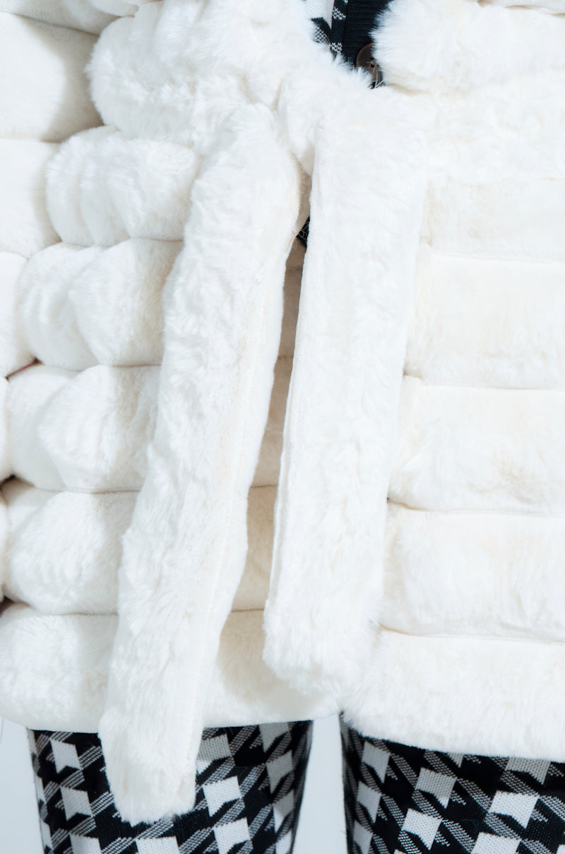 LANA POPCORN FAUX FUR JACKET