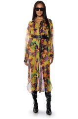 ABSTRACT FLORAL DUSTER