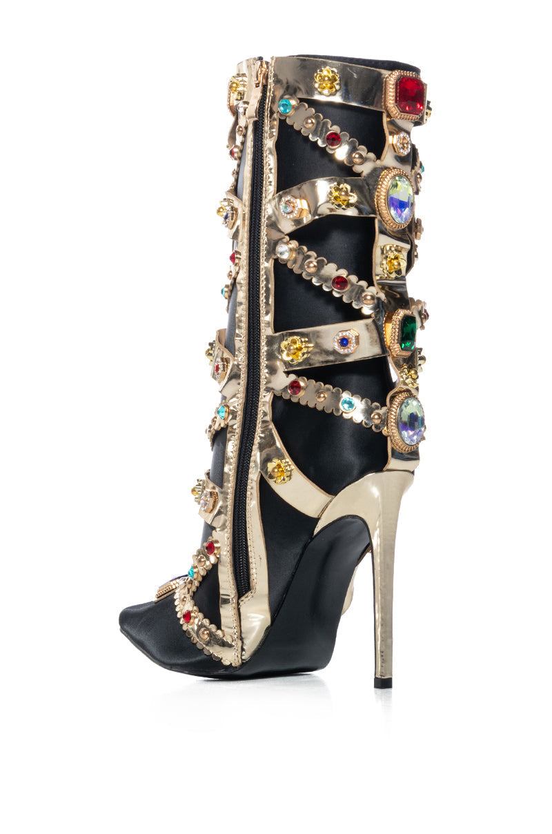 AZALEA WANG MARTINEZ EMBELLISHED BOOTIE IN BLACK