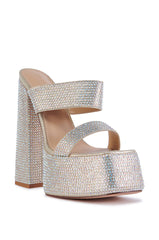 AZALEA WANG NARICE GOLD RHINESTONE SANDAL