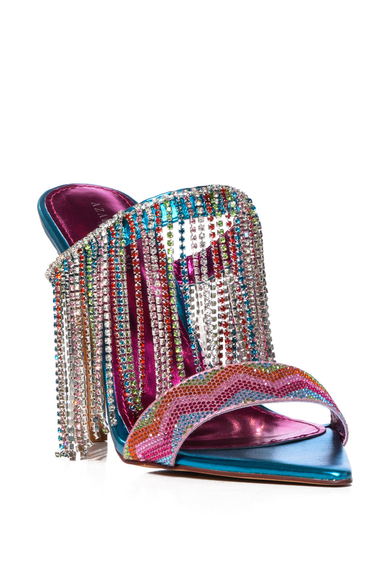 AZALEA WANG ZENNI MULTI DIAMOND DRAPE SANDAL